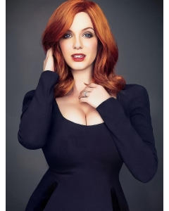 Exquisite Medium Wavy Capless Copper Human Hair Women Wigs