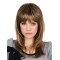 Designed  Brown Wavy Medium Capless Synthetic Women Wigs