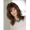 Affordable Auburn Wavy Shoulder Length Capless Synthetic Women Wigs
