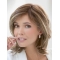 Popular Shoulder Length Wavy Blonde Layered Hand-Tied Mono Top Amazing Synthetic Women Wigs