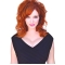 Incredible Shoulder Length Wavy Capless Copper Human Hair Wigs For Women
