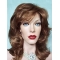 Easy Medium Wavy With Bangs Lace Front Synthetic Women Wigs