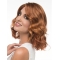 Fabulous Shoulder Length Wavy Red Nice Layered Wigs