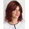 Great High Quality Auburn Wavy Shoulder Length Lace Front Synthetic Women Wigs